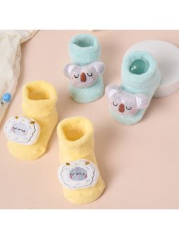 Kicks and Crawl - Multi-Color Snuggy Koala 3D Booties - (Pack of 2)