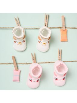 Kicks and Crawl - Multi-Color Furry Friends Forever Booties - (Pack of 2)