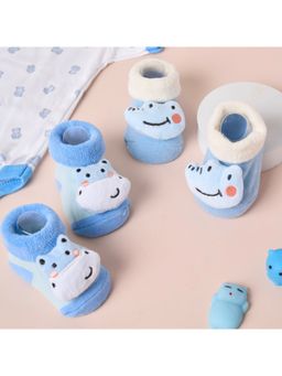 Kicks and Crawl - Multi-Color Hop and Moo 3d Booties - (Pack of 2)