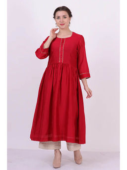 Saatvikei - Padma - Red Kurta
