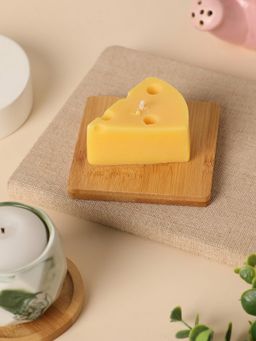 Bonhomie - Scented Yellow Cheese Shaped Wax Candle
