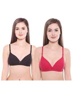 Bodycare - Pack Of 2 Lightly Padded T-Shirt Bra - Multi-color