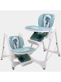 Polka Tots - Kids Green Portable Baby Dinning Table High Chair with Footrest