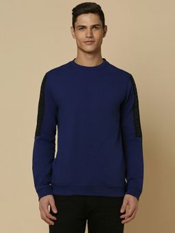 Allen Solly - Men Navy Crew Neck Full Sleeves Casual Sweatshirt