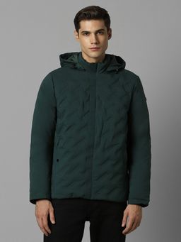 Louis Philippe - Men Casual Green Solid Jacket