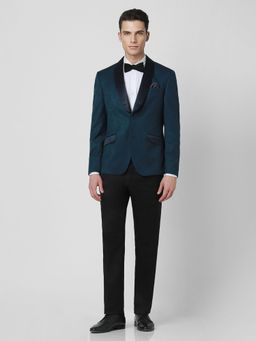 Van Heusen - Men Green Print Skinny Fit Party Two Piece Suit (Set of 2)