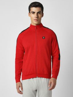 Van Heusen - Men Red Solid Casual Jacket