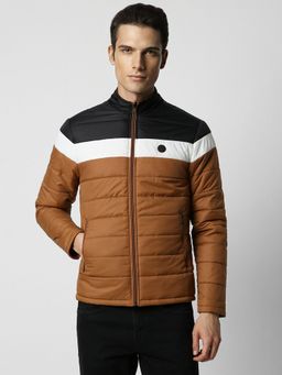 Van Heusen - Men Brown Colorblock Casual Jacket