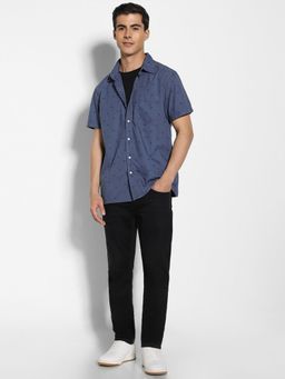 American Eagle - Men Blue Printed Button-Up Resort Shirt