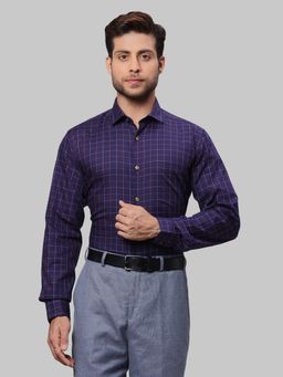 Park Avenue - Slim Fit Checks Blue Shirt