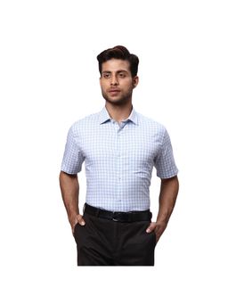 Park Avenue - Slim Fit Checks Blue Shirt