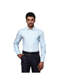 Park Avenue - Slim Fit Checkered Petrol Shirt