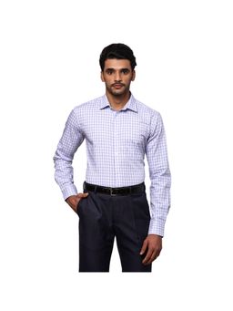 Park Avenue - Slim Fit Checkered Violet Shirt