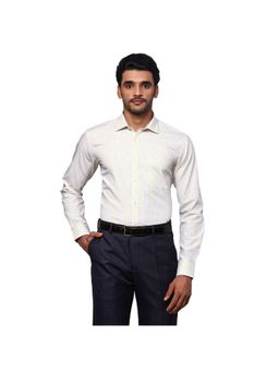 Park Avenue - Slim Fit Checkered Yellow Shirt