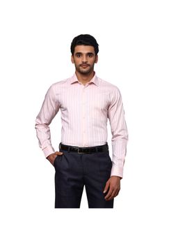 Park Avenue - Slim Fit Striped Orange Shirt