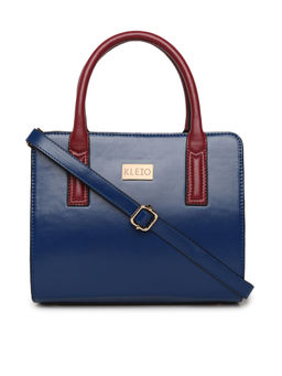 KLEIO - Structured Dual Color Satchel Handbag for Women Girls (Ho9019Kl-Rbch) (Royal Blue Cherry)