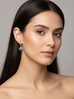 RACHIVA - 18K Gold Plated Evil Eye Earrings Women