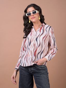 CRIMSOUNE CLUB - Women Multi-Color Printed Shirt
