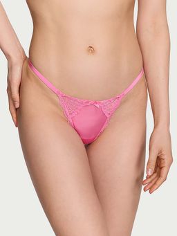 Victoria's Secret - Pink Dream Angels Lace-Trim Thong Panty