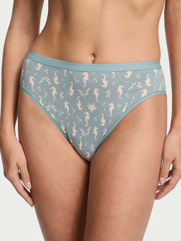 Victoria's Secret - Green Stretch Cotton High-Leg Panty