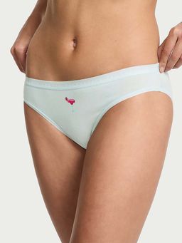 Victoria's Secret - Blue Printed Stretch Cotton Bikini Panty