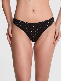 Victoria's Secret - Black Cotton Printed Panty
