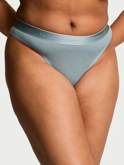 Victoria's Secret - Blue Logo Cotton Panty