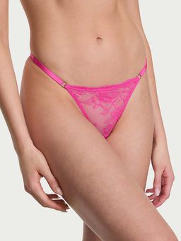 Victoria's Secret - Pink Rose Lace Adjustable Brazilian Panty