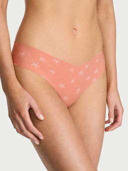 Victoria's Secret - Beige Printed Thong Panty