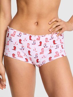 Victoria's Secret - Pink Cotton Back-Tie Boyshort Panty