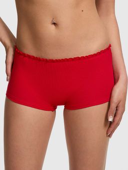 Victoria's Secret - Red Cotton Back-Tie Boyshort Panty