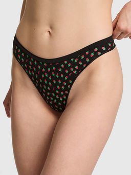 Victoria's Secret - Black Seamless High-Leg Thong Panty