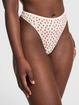 Victoria's Secret - White Seamless High-Leg Thong Panty
