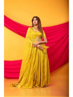 MONK & MEI - Gulkari Lehenga Blouse and Lehenga with Dupatta
