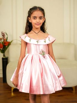 Twirly Tutus - Pink Embroidered Bouquet Dress