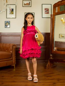 Twirly Tutus - Pink Fuschia Ruffle Dress