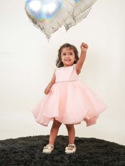 Twirly Tutus - Peach Glittering Balloon Dress