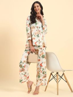 Cantabil - Women Off White Printed Casual Co-Ord Set