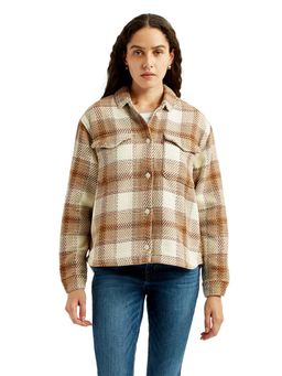 Levi's - Women'S Plaid Light-Brown Slim Fit Shirt