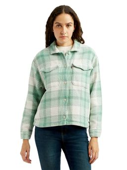 Levi's - Women'S Plaid Green Slim Fit Shirt