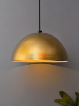 Homesake - Metallic Golden Pendant Hanging Light 10Inch