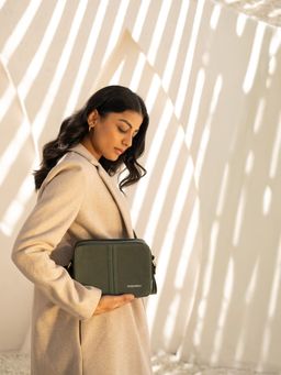 Assembly - Iris Green Premium Sling Bag with adjustable Straps