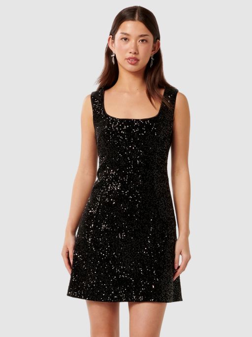 black cocktail dress forever new Forever New MAY SQUARE NECK - Cocktail dress / Party dress - black