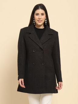 Global Republic - Women Poly Blend Notch Lapel Double Breasted Trench Coat