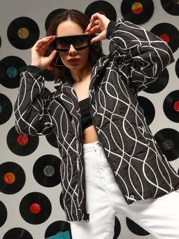 Campus Sutra - Women Midnight Black Supersonic Puffer Jacket