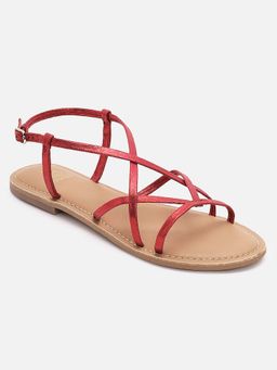 Tao Paris - Women Red Ankle Strap Sandals