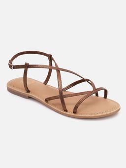 Tao Paris - Women Bronze Ankle Strap Sandals