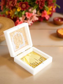 Golden Peacock - Ram Darbar Pooja Box