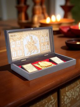 Golden Peacock - Jai Shri Ambe Pooja Box