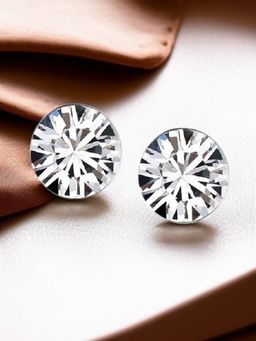 OOMPH - Pair of Silver Stainless Steel Small Magnetic Non-Piercing Stud Earrings